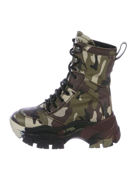 prada mens boots camo|Prada boots men's price.